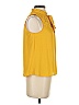 Maeve 100% Polyester Yellow Sleeveless Blouse Size 0 (petite) - photo 4