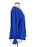 Unbranded 100% Polyester Blue Long Sleeve Blouse Size XL - photo 4