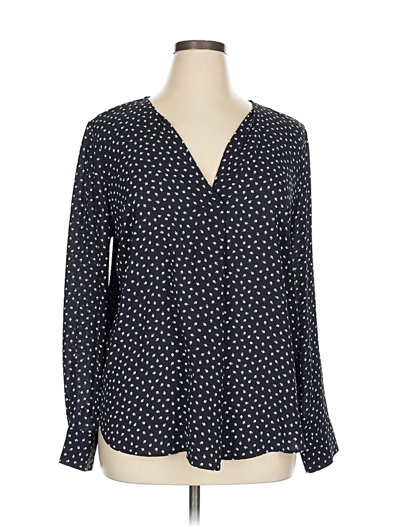 ANN TAYLOR Pre-owned Long Sleeve Blouse In Blue