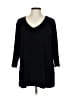 Chico's Black 3/4 Sleeve T-Shirt Size Lg (2) - photo 1