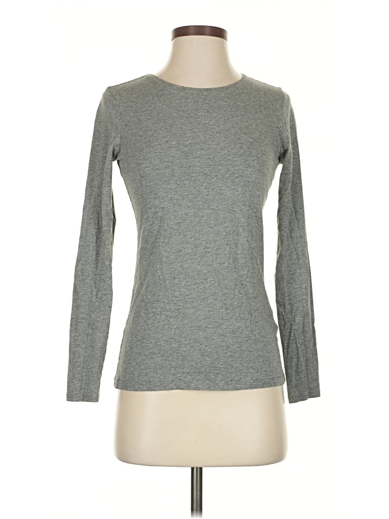 Pre-owned Lands' End Long Sleeve T-shirt In Gray