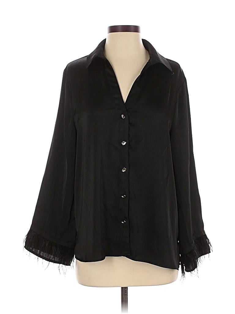 Pre-owned Vici 3/4 Sleeve Blouse In Black