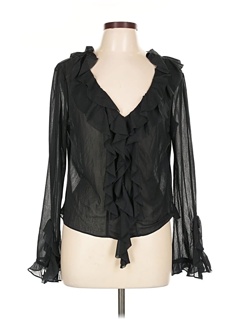 Future Collective Long Sleeve Blouse In Black