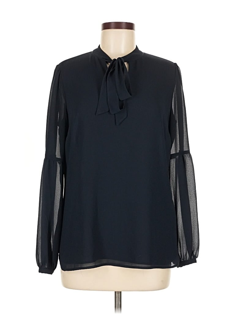 Pre-owned Michael Michael Kors Long Sleeve Blouse In Black