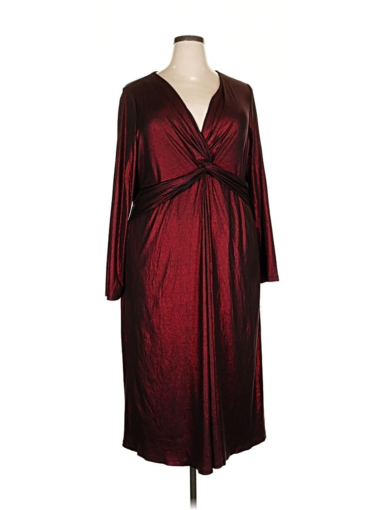 LANE BRYANT Pre-owned Cocktail Dress In Burgundy