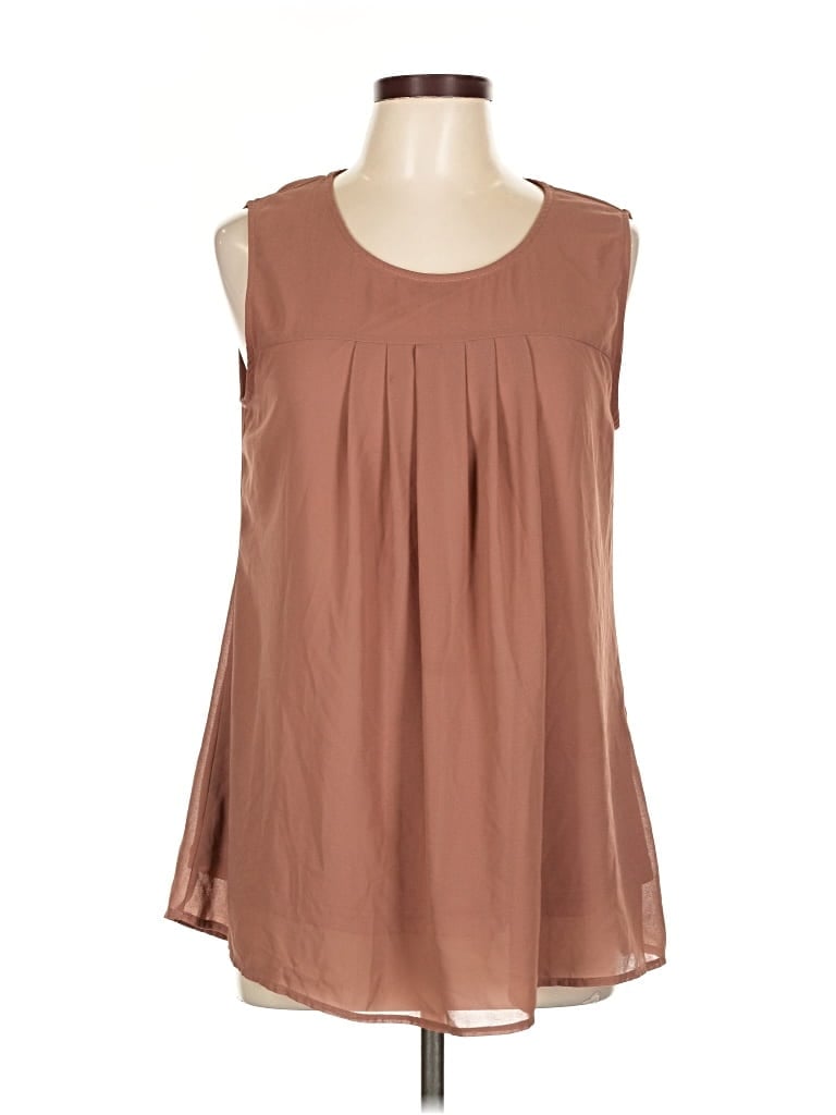 Pre-owned Timeson Sleeveless Blouse In Brown