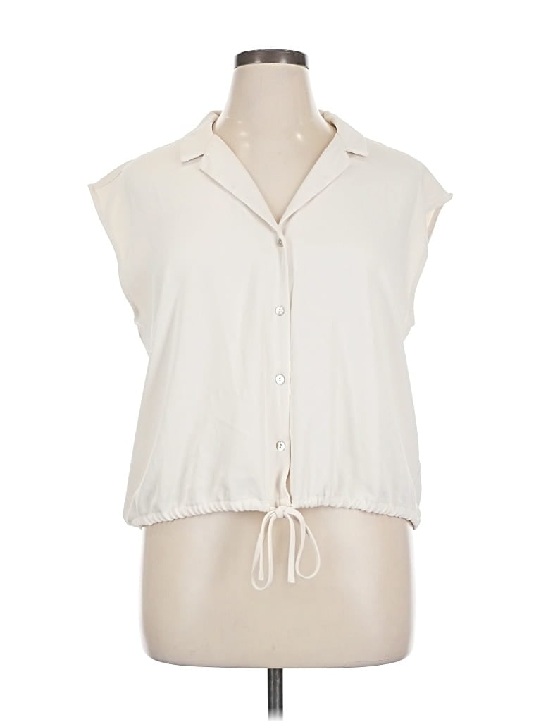 Pre-owned Melloday Sleeveless Blouse In White