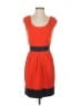 Ann Taylor Color Block Orange Cocktail Dress Size 0 - photo 1