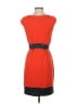Ann Taylor Color Block Orange Cocktail Dress Size 0 - photo 2