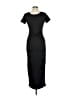 Unbranded Solid Black Casual Dress Size M - photo 2