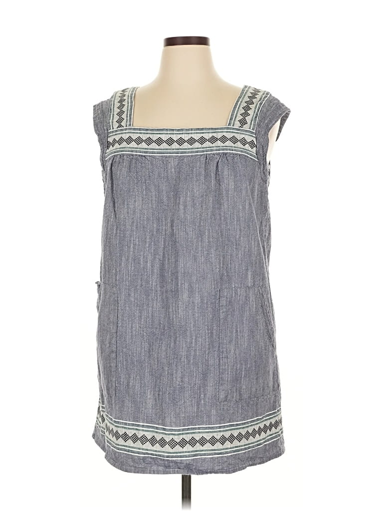 Pre-owned Faherty Sleeveless Top Gray Square Neckline Tops