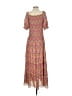 Max Studio 100% Polyester Hearts Pink Casual Dress Size 1 (estimated) - photo 2