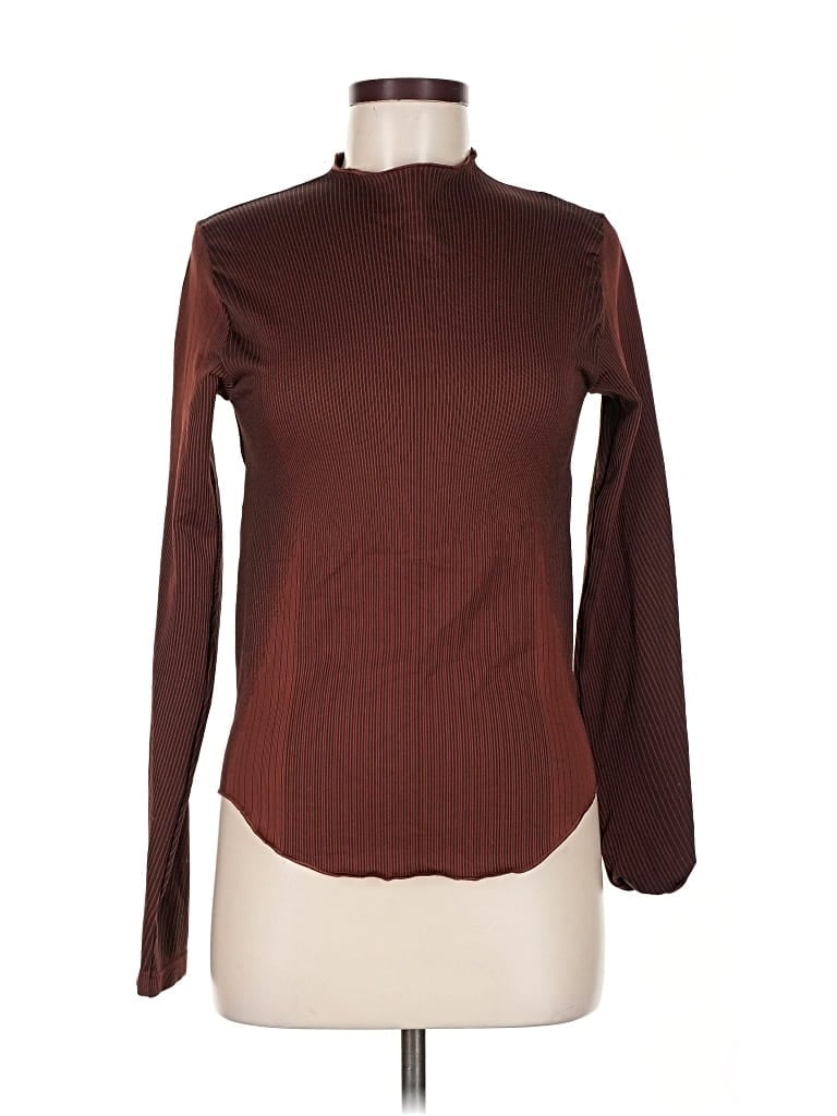 Pre-owned Nike Long Sleeve Blouse In Brown