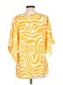 Maya Brooke 100% Polyester Yellow Short Sleeve Blouse Size 10 - photo 2