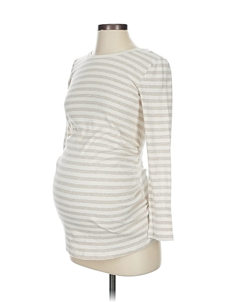 Pre-owned Gap - Maternity 3/4 Sleeve T-shirt In White