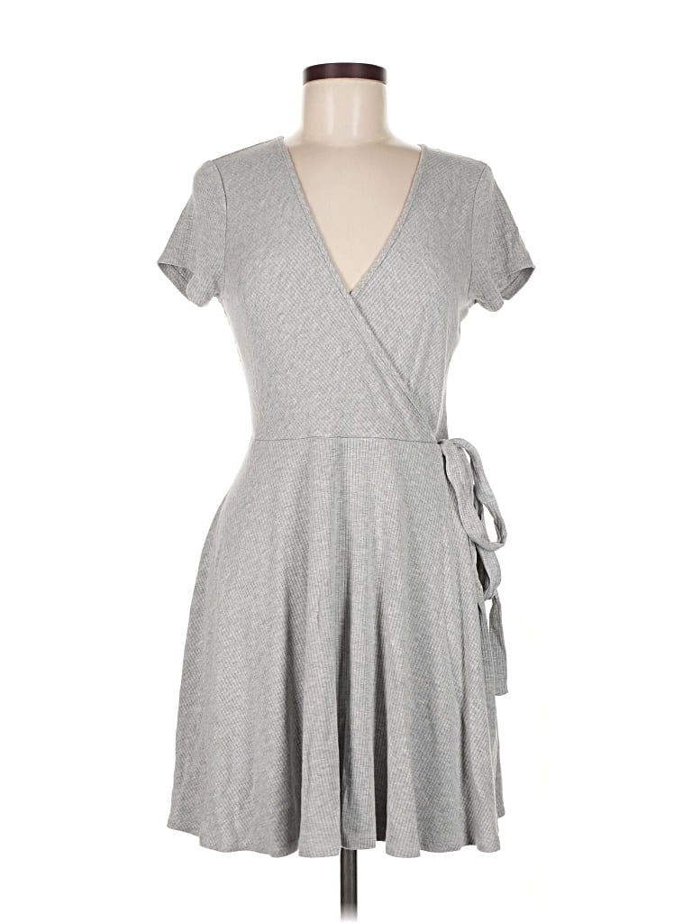 Pre-owned Express Casual Dress In Gray