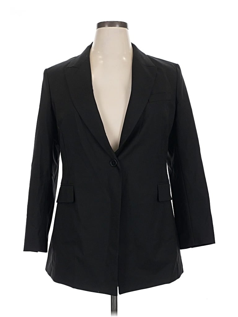 Pre-owned Theory Wool Blazer Jacket In Black