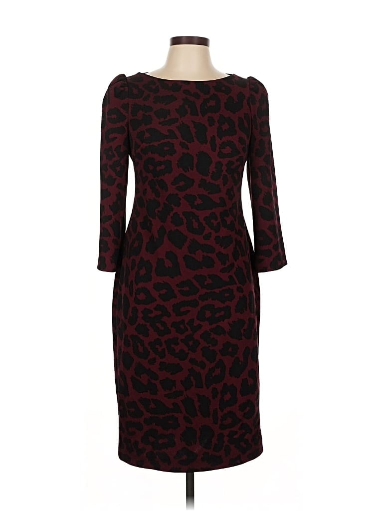 Pre-owned Calvin Klein Cocktail Dress In Burgundy