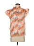 Current Air Tie-dye Orange Short Sleeve Blouse Size S - photo 1