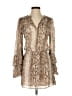 Parker Animal Print Tan Cocktail Dress Size XS - photo 1