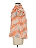 Current Air Tie-dye Orange Short Sleeve Blouse Size S - photo 5