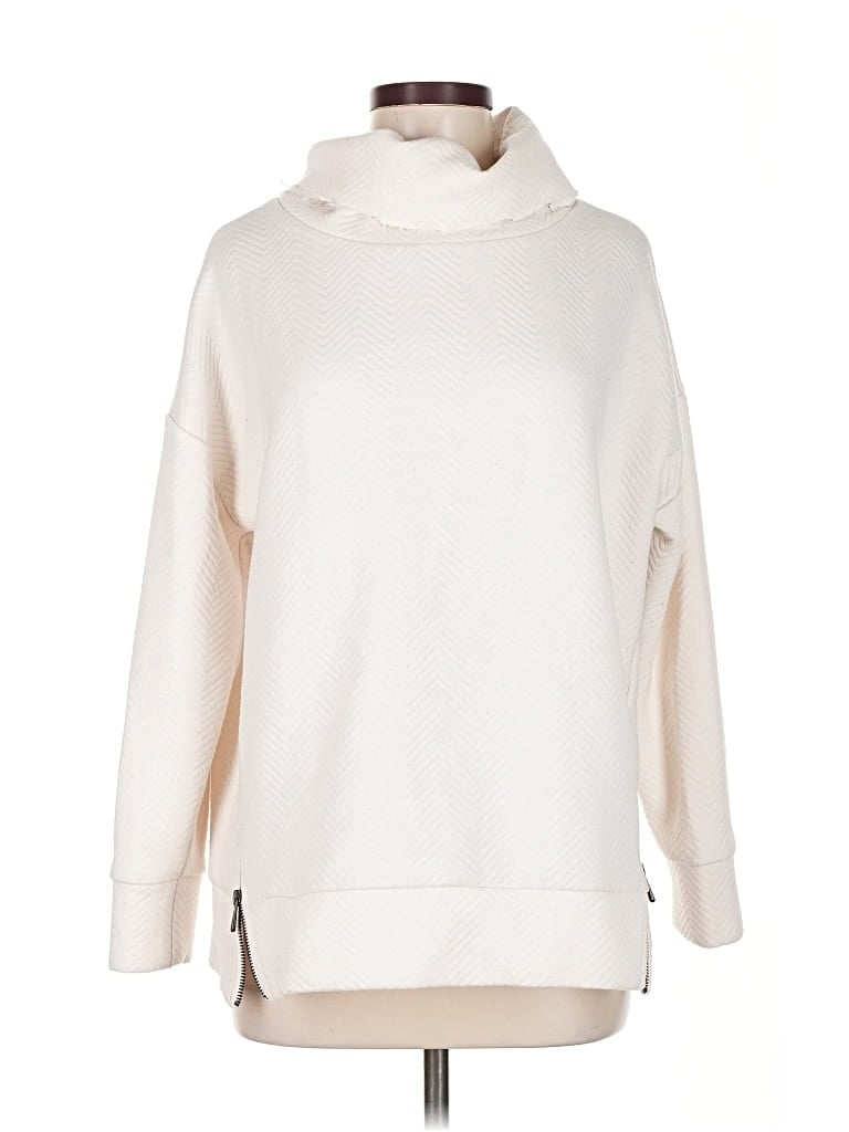 Pre-owned Gap Fit Turtleneck Sweater In White