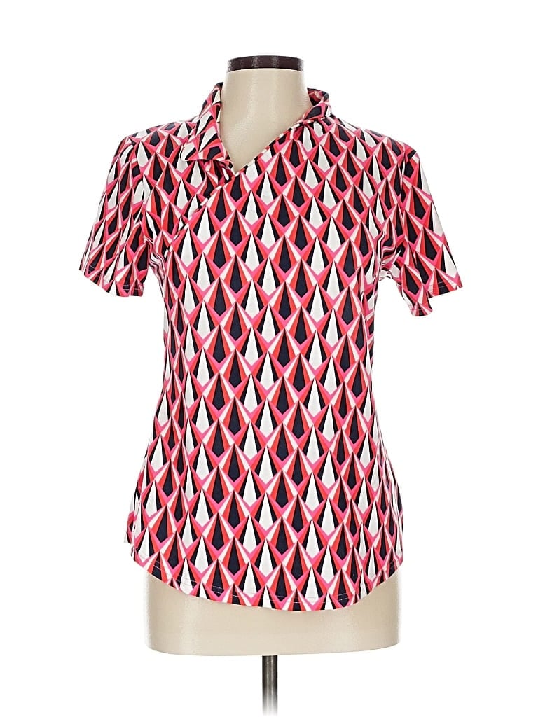 Pre-owned Assorted Brands Short Sleeve Blouse In Red