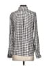 Ann Taylor LOFT 100% Polyester Houndstooth Silver Long Sleeve Blouse Size XS - photo 2