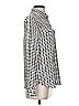 Ann Taylor LOFT 100% Polyester Houndstooth Silver Long Sleeve Blouse Size XS - photo 4