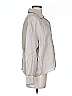 Zara Metallic Silver Gray 3/4 Sleeve Button-Down Shirt Size XS - photo 4