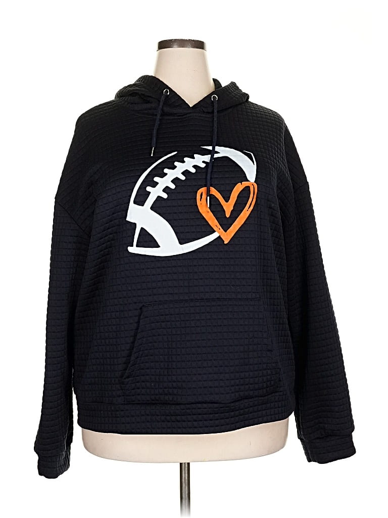 Pre-owned Unbranded Pullover Hoodie In Black