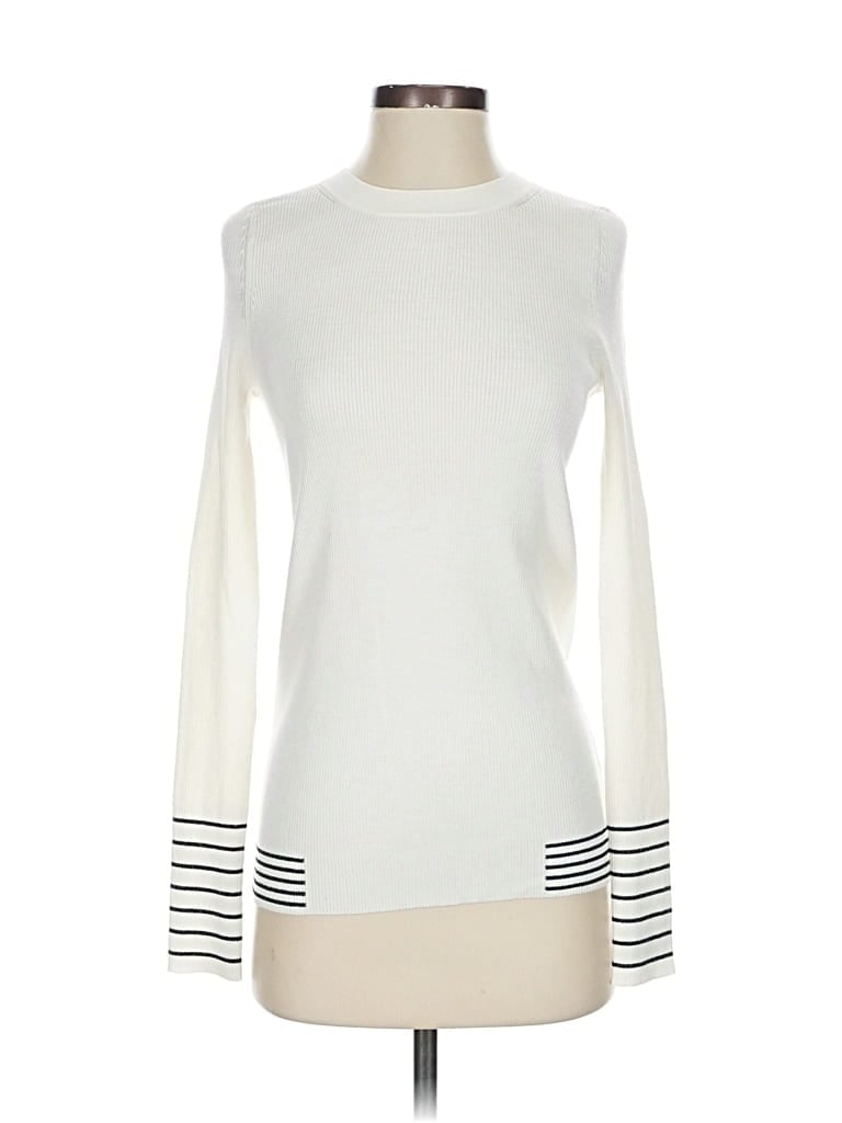 Pre-owned Athleta Pullover Sweater In White