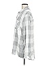 Amaryllis 100% Rayon Checkered-gingham Gray Long Sleeve Button-Down Shirt Size M - photo 5