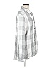 Amaryllis 100% Rayon Checkered-gingham Gray Long Sleeve Button-Down Shirt Size M - photo 4