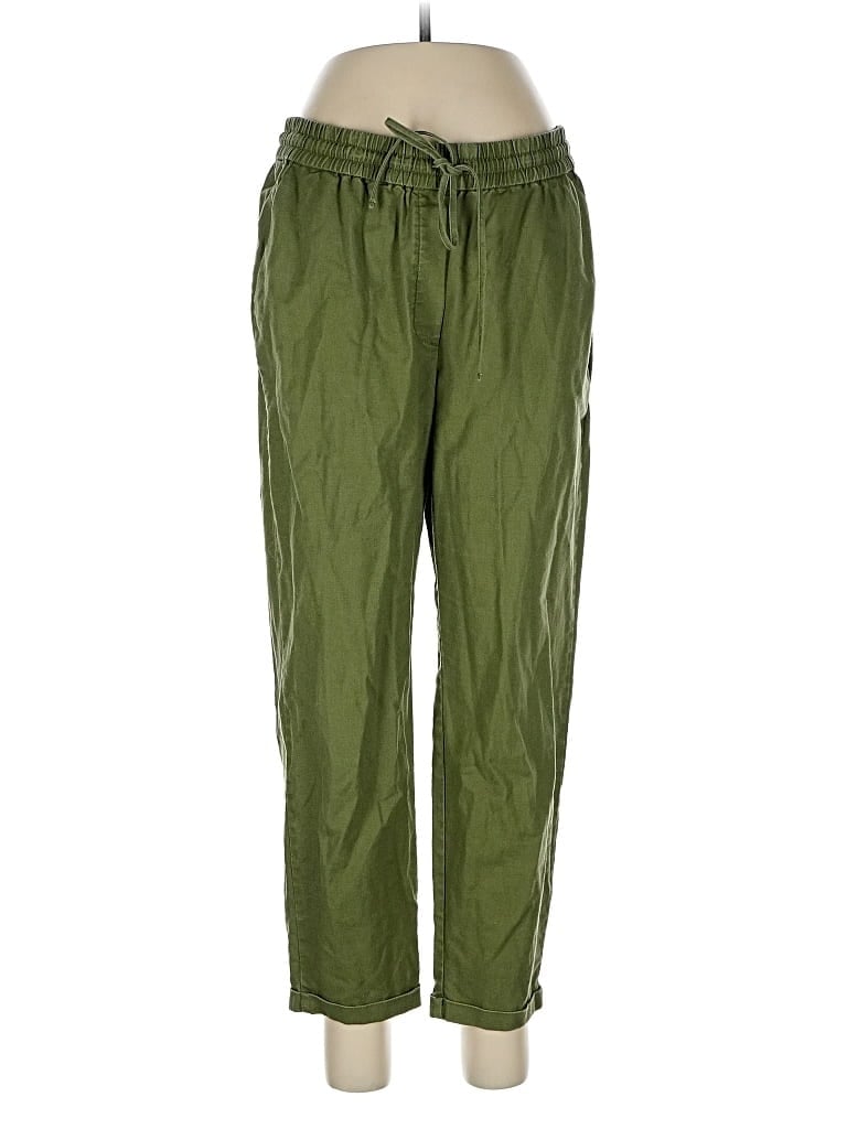 Pre-owned J.crew Factory Store Linen Pants In Green