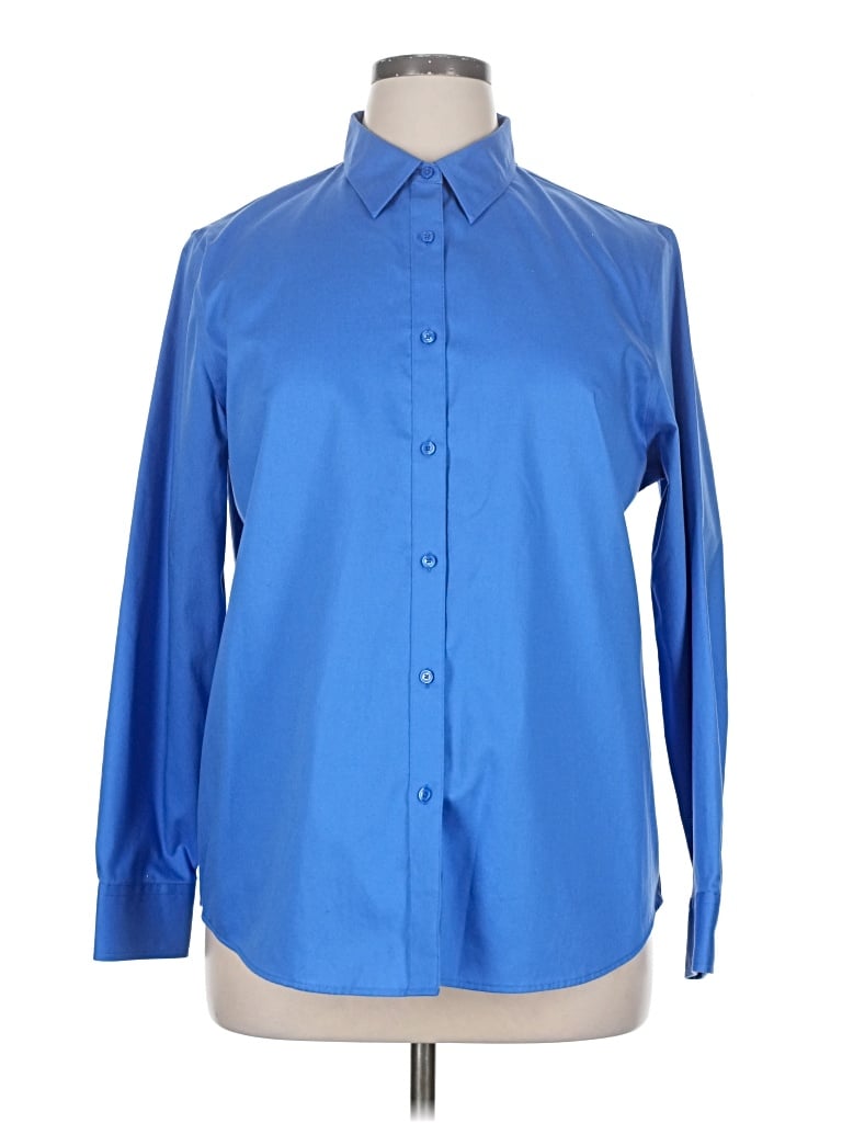 JONES NEW YORK SIGNATURE Pre-owned Long Sleeve Button Down Shirt In Blue