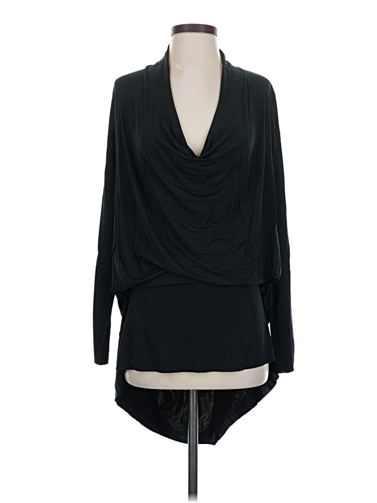Pre-owned Allsaints Long Sleeve Top Black Cowl Neck Tops