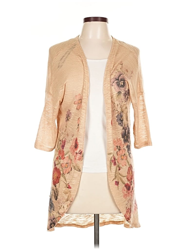 Pre-owned Live In The Moment Cardigan Sweater In Brown