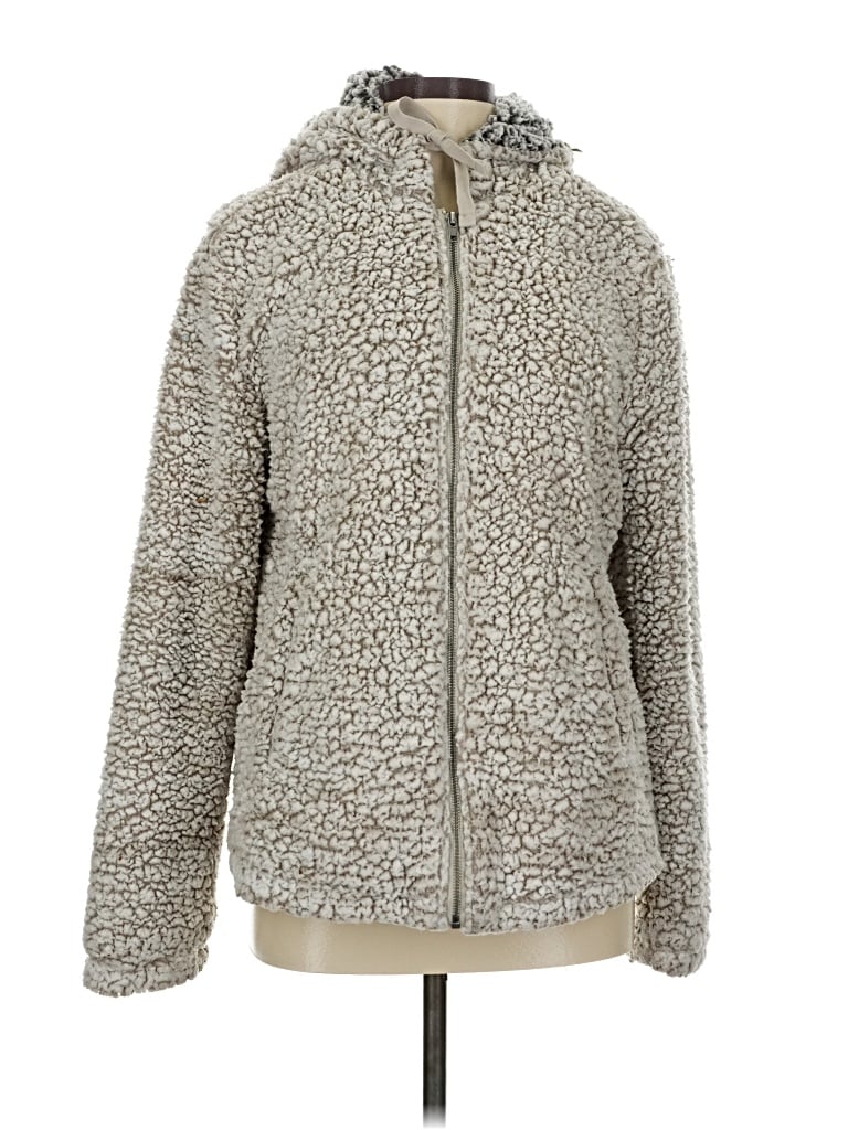 Pre-owned Thread & Supply Zip Up Hoodie In Brown