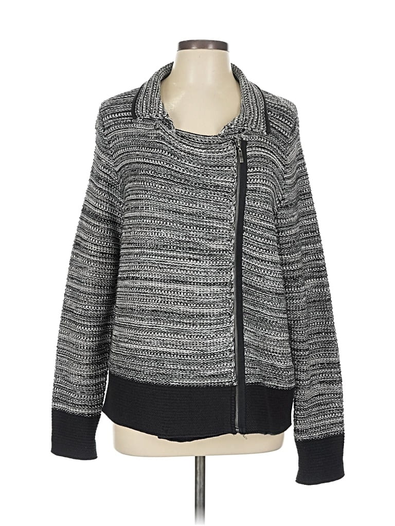 Pre-owned Coldwater Creek Cardigan Sweater In Gray