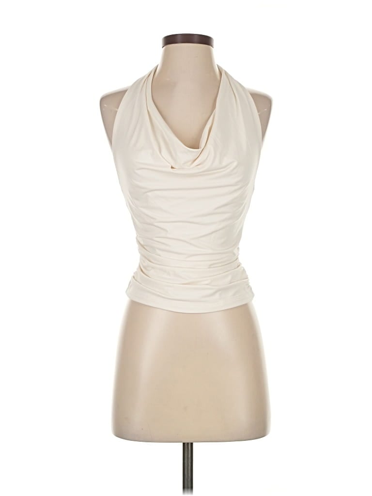 Pre-owned Abercrombie & Fitch Sleeveless Blouse In White
