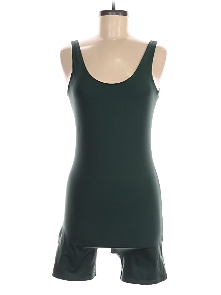 Pre-owned Girlfriend Collective Romper In Green