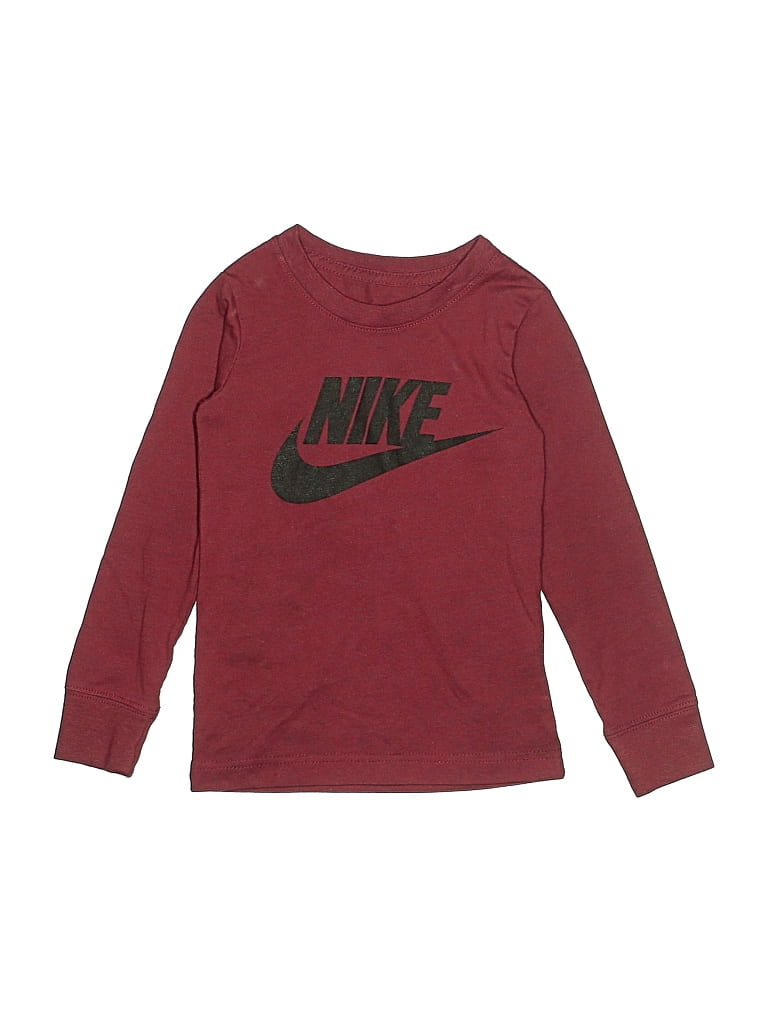 Pre-owned Nike Kids' Long Sleeve T-shirt In Burgundy