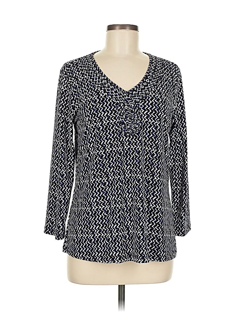 Pre-owned 41hawthorn 3/4 Sleeve Blouse In Blue