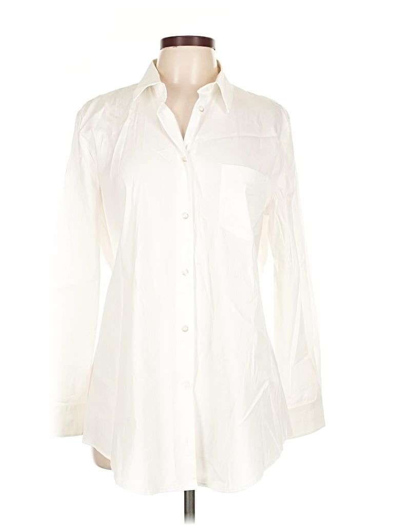 Pre-owned Emporio Armani Long Sleeve Blouse In White