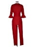 Black Halo Solid Red Jumpsuit Size 6 - photo 2