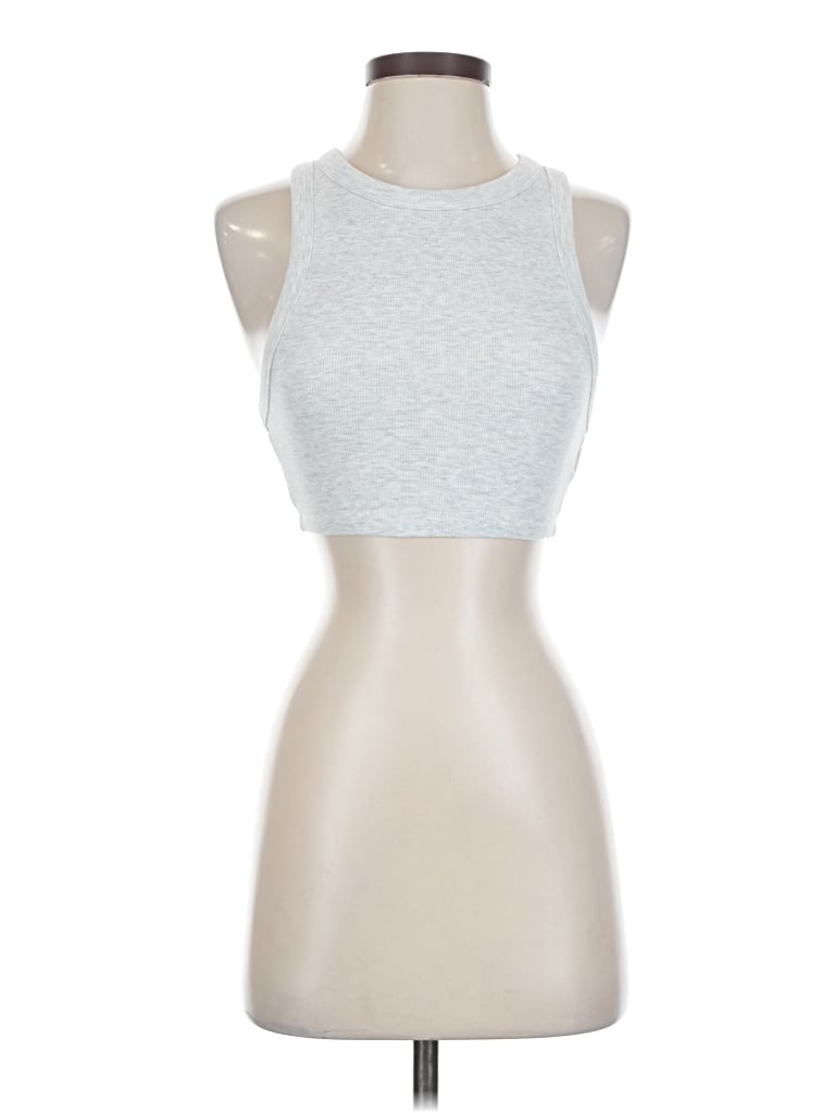Pre-owned Zara Tank Top Silver Halter Neckline Tops