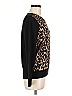 Ecru Animal Print Black Pullover Sweater Size M - photo 4