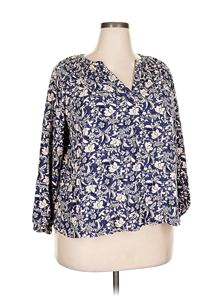 Pre-owned Old Navy 3/4 Sleeve T-shirt In Blue