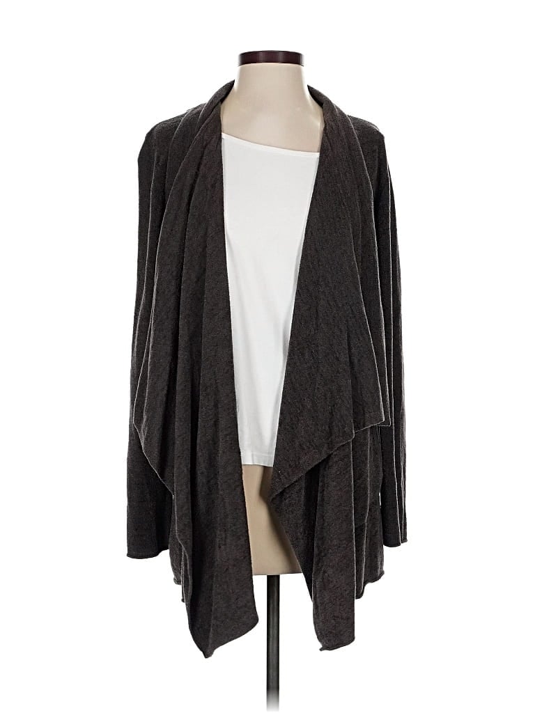 Pre-owned Barefoot Dreams Cardigan Sweater In Gray